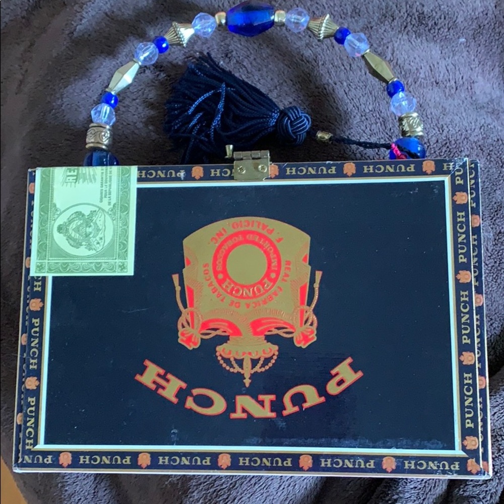 Unique handmade cigar box purse.